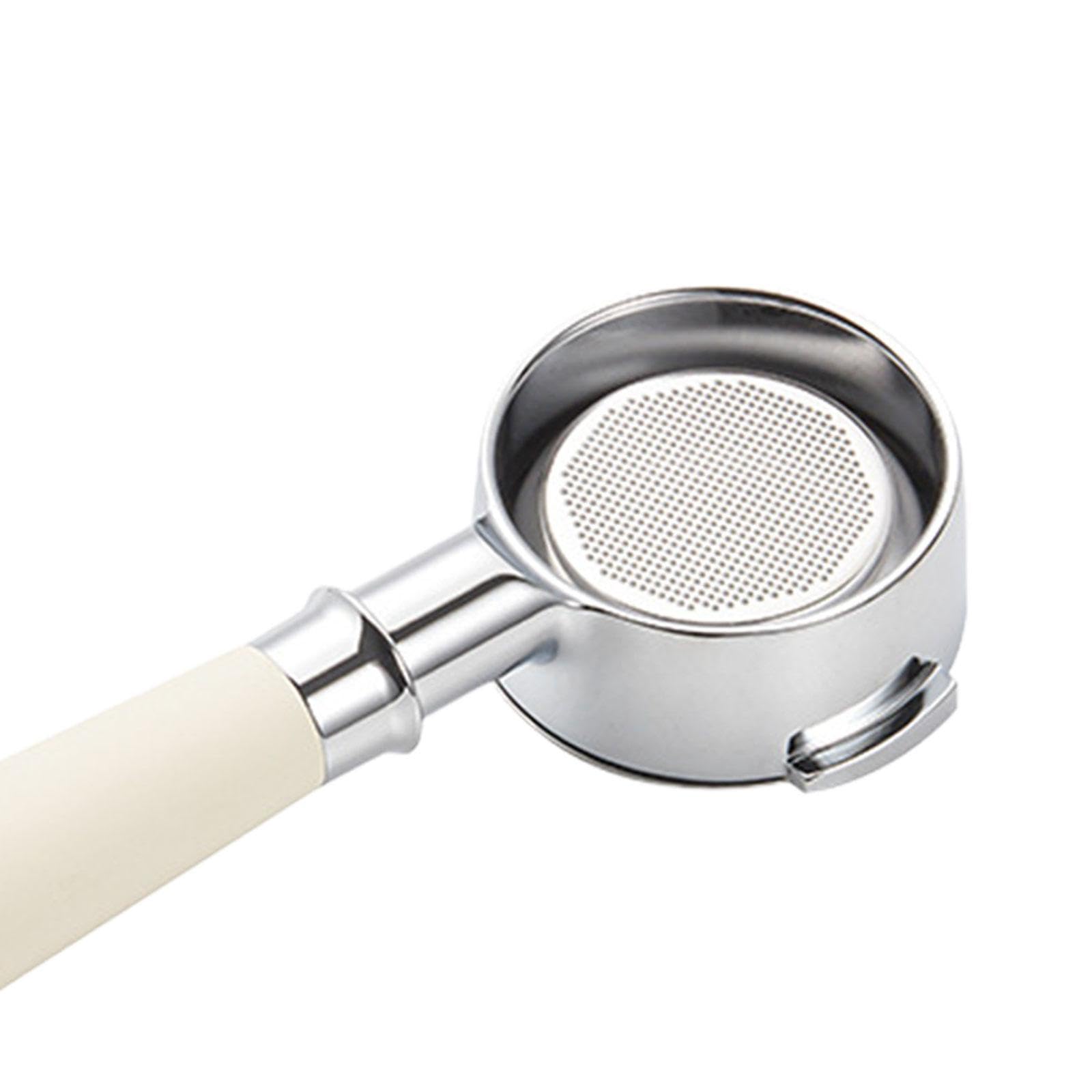 Portafiltro Caffè 51mm Portafiltro Macchina Caffè Portafiltro Filtro Ergonomico Accessorio Estrazione Caffè Adatto a Ristorante, Bianco