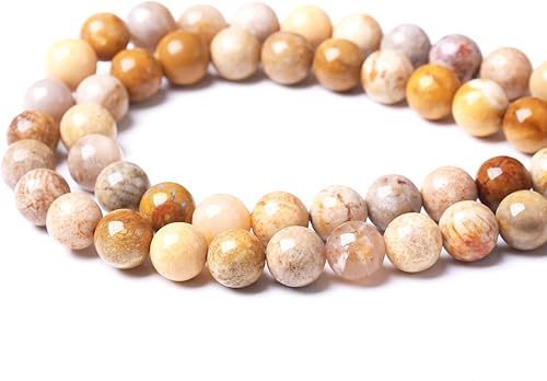 Miniatura 2 de Cuentas redondas sueltas de jade coral de 0.472 in cuentas de gemas naturales de cristal para hacer joyas, pulseras y collares