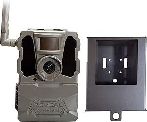 TACTACAM Reveal X PRO Cellular Trail Camera, Verizon and AT&T, NO Glow, Integrated GPS Tracking, Built in LCD Screen, HD Photo and HD Video + Steel Security Case asin的图片