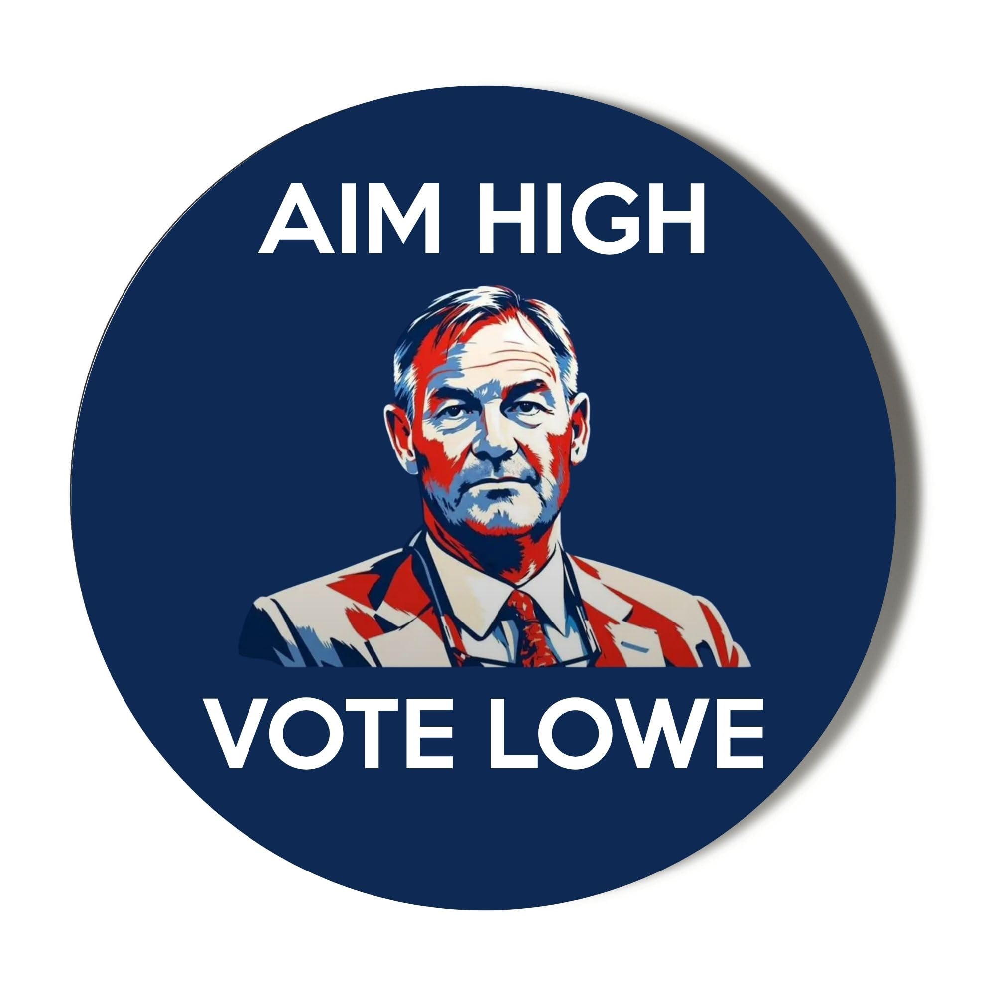 Gift Insanity White Restore Britain Aim High Vote Lowe - Rupert Lowe Popart - Small 10 X 56Mm Vinyl Stickers