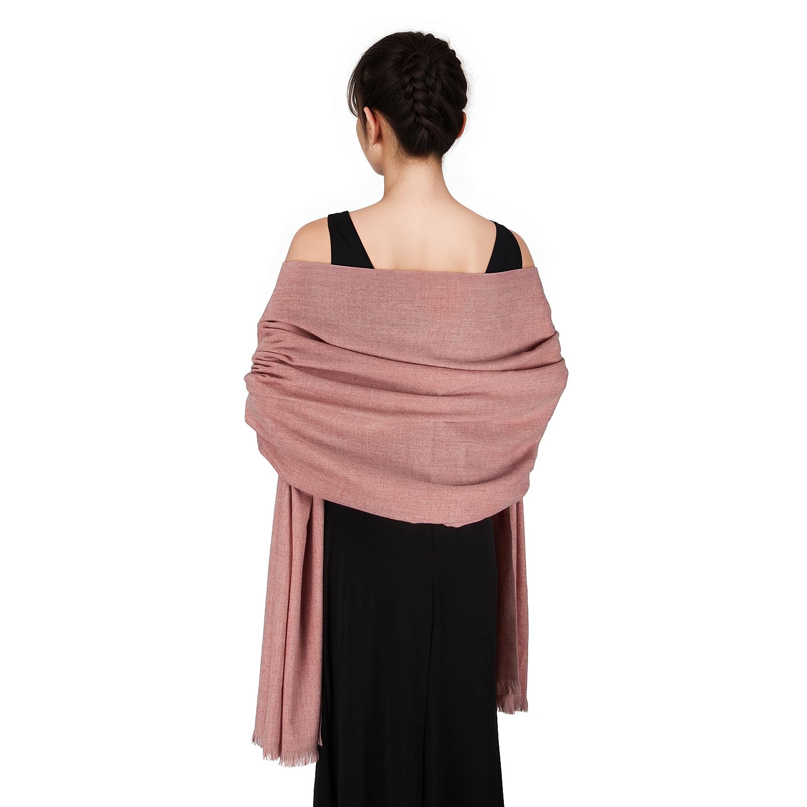 Swat Pany Women's Pink Scarf For Pashmina Shawls And Wraps For Wedding Evening Dress