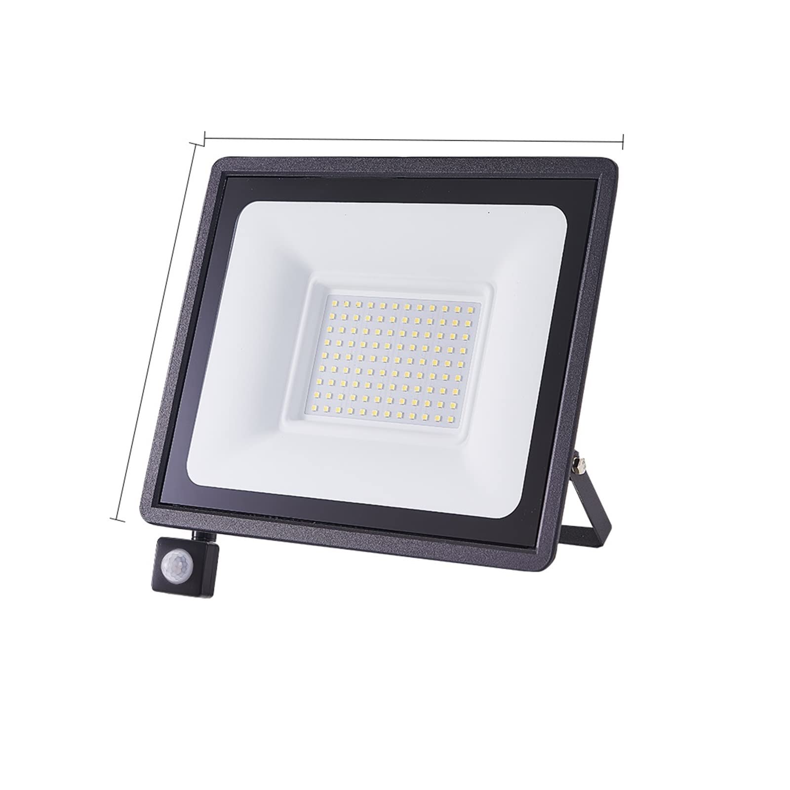Oświetlenie zewnętrzne LED z czujnikiem ruchu, wodoodporne, o dużej jasności, 100 W, 50 W, do ogrodu, na ulicę, do garażu, na ścianę, na podwórko,Cold White-100W