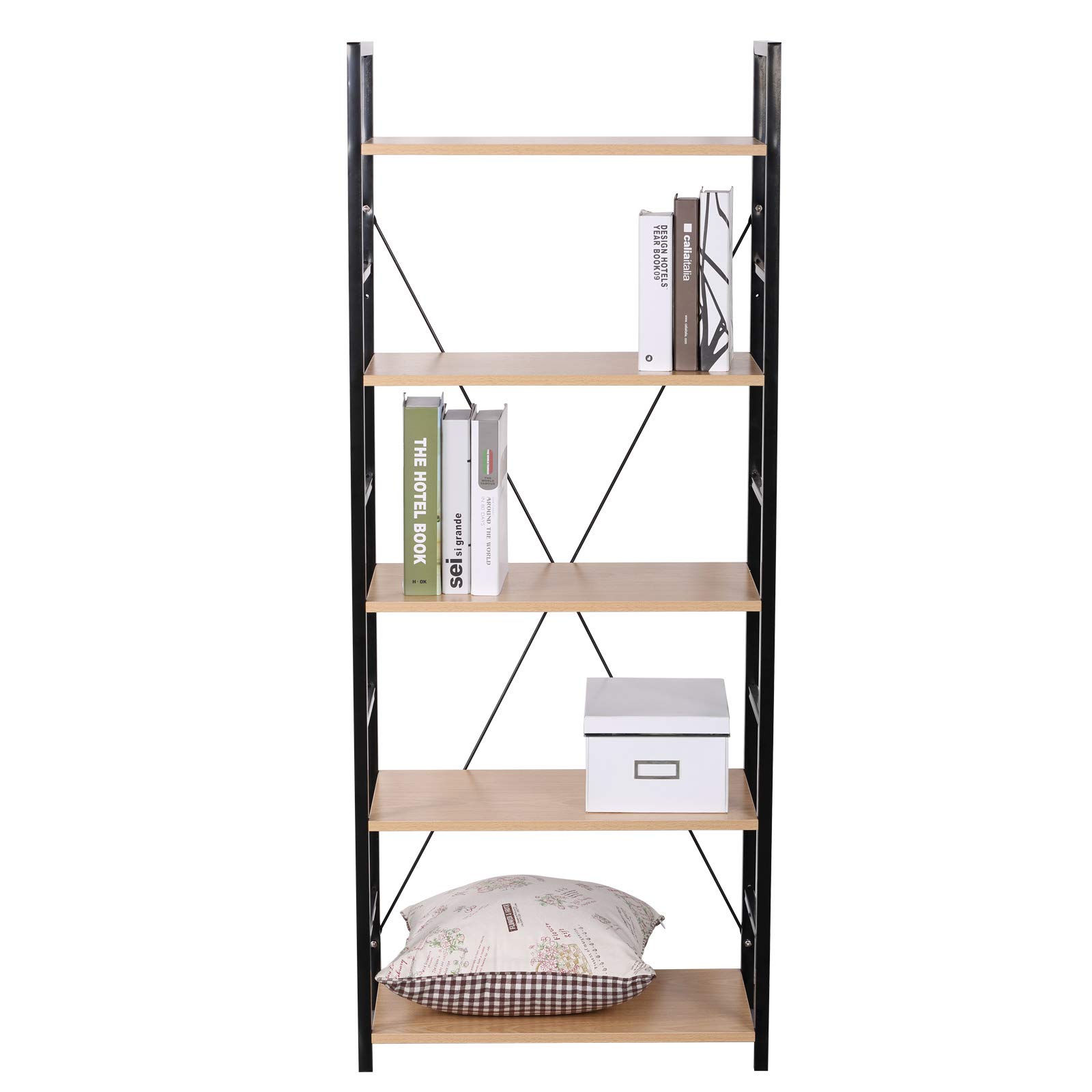 eSituro Heavy Duty 5Tier Storage Shelves Ladder Bookshelf Industrial