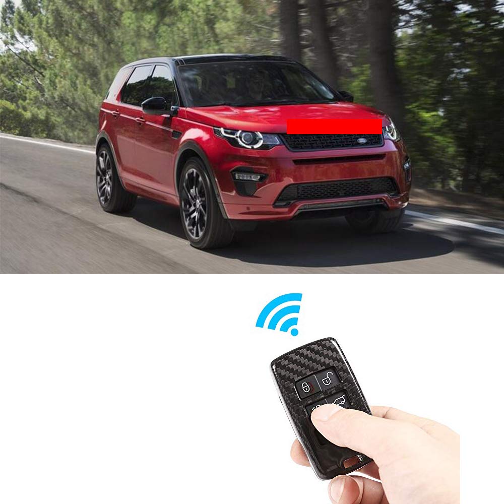 YIWANG 100% Real Carbon Fiber Car Key Hardshell Protective Case Cover for Land Rover Discovery Sport LR4 LR5 for Range Rover Sport Vogue Evoque Auto Accessories