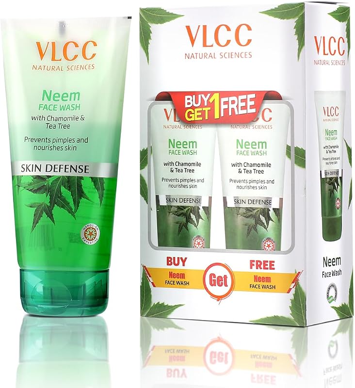 VLCC Limpador facial com neem, camomila e tea tree, 150 mL, pacote com 2