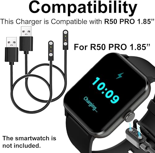Miniatura 2 de smaate Cargadores compatibles con Blackview R50PRO e IOWODO R30 Pro 1.85" Sport Watch, paquete de 2