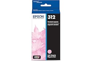 Epson 312 Claria Photo HD Ink Standard Capacity Light Magenta Cartridge for Vibrant, Accurate Prints