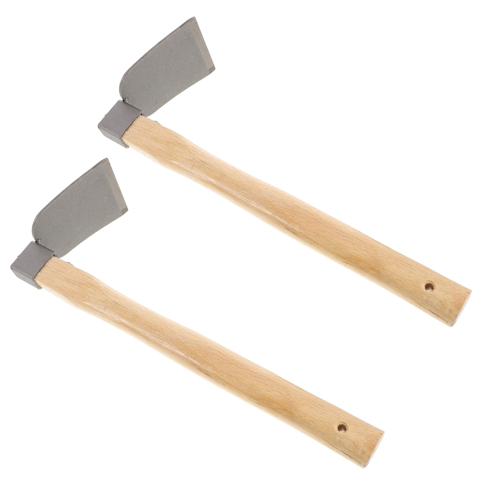 Lurrose 2 Pezzi Zappe da Giardinaggio con Legno Utensile Manuale per Diserbo Piantagione e Coltivazione del per Giardinaggio e Paesaggistica