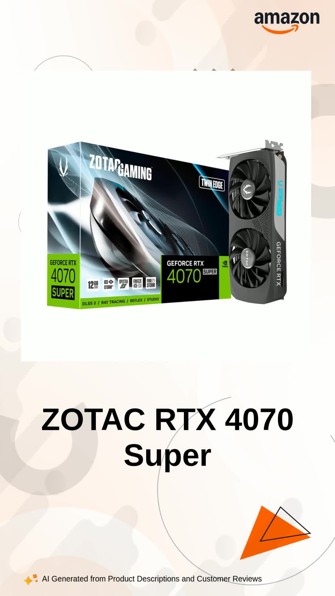 さ*ち様 ZOTAC GAMING RTX 4070 12GB ZOTAC GAMING GeForce RTX 4070 SUPER Twin Edge OC 12GB GDDR6X | ZOTAC