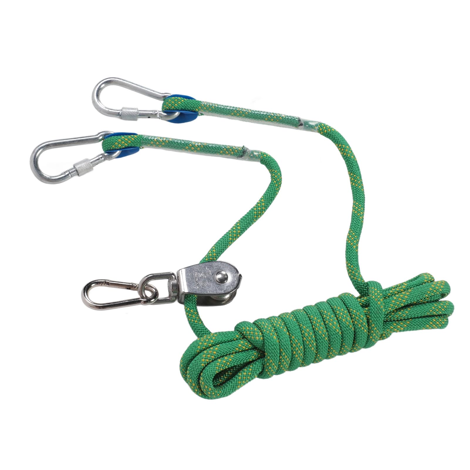 Cavo per Legare Cani, Cavo per Corridori Cani 16,4 Piedi Puleggia Rotante a 360 Gradi Riflettente per Campeggio in Giardino (GREEN)