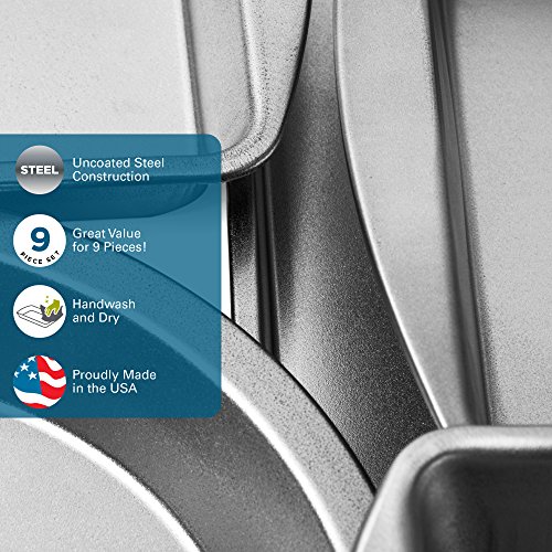 G&S Metal Products Az999T Ez Baker Steel Bakeware, Set Of 9, Gray #TOP2