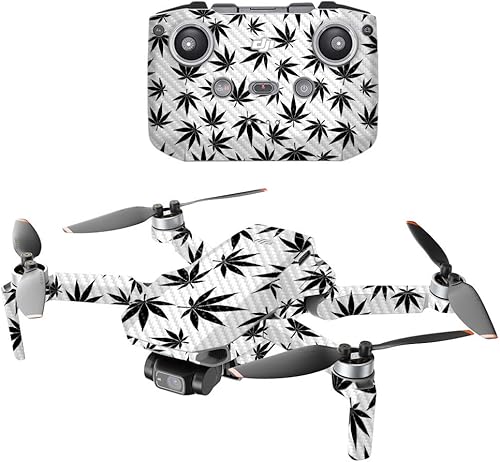 Miniatura 7 de MightySkins - Drone portátil de fibra de carbono compatible con DJI Mini 2, piscina de ojos muertos, acabado de fibra de carbono texturizado,
