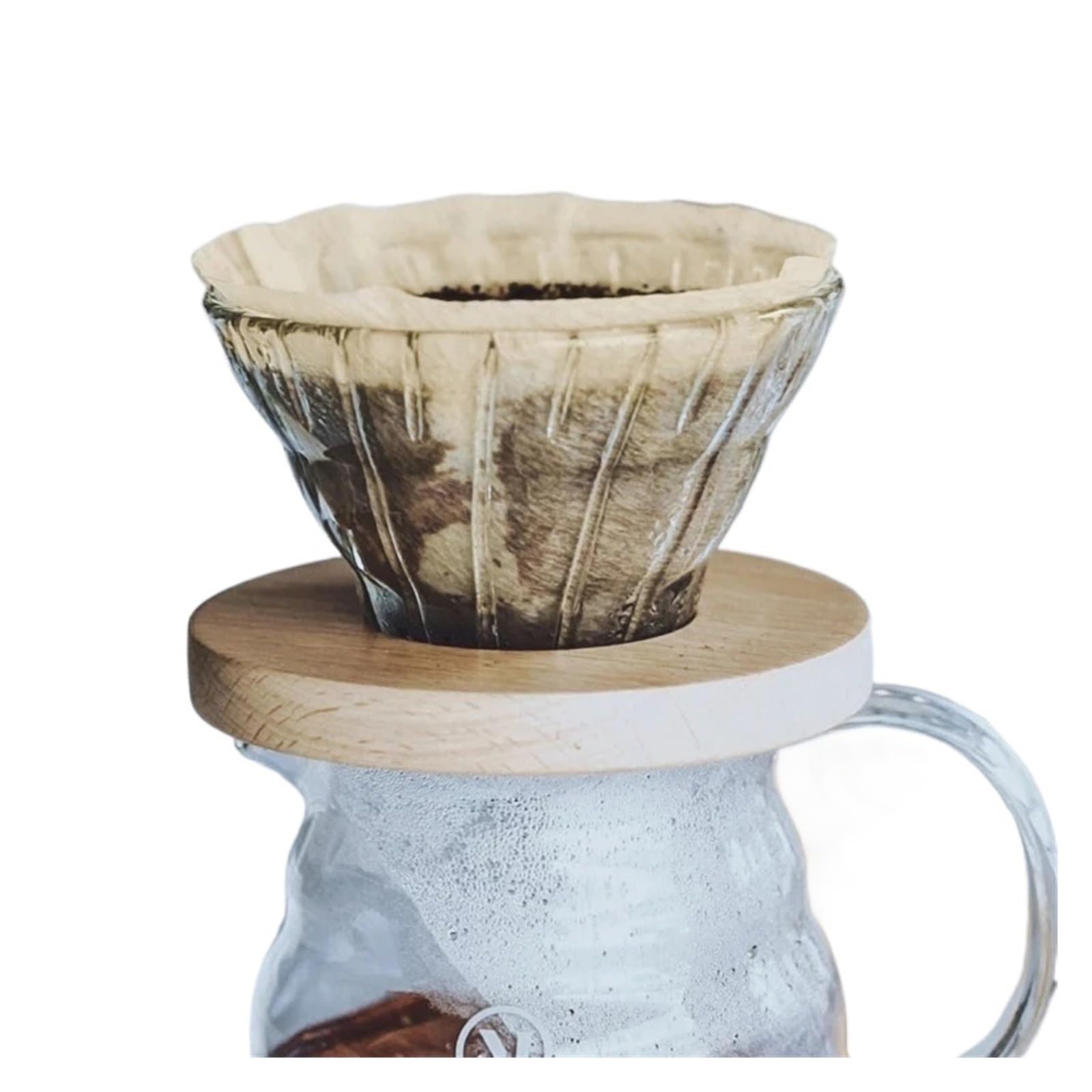 Carta Da Filtro For Caffè Non Sbiancata Da 100 Pezzi, Compatibile Con L'uso Di Filtri For La Preparazione Di Caffè A Goccia