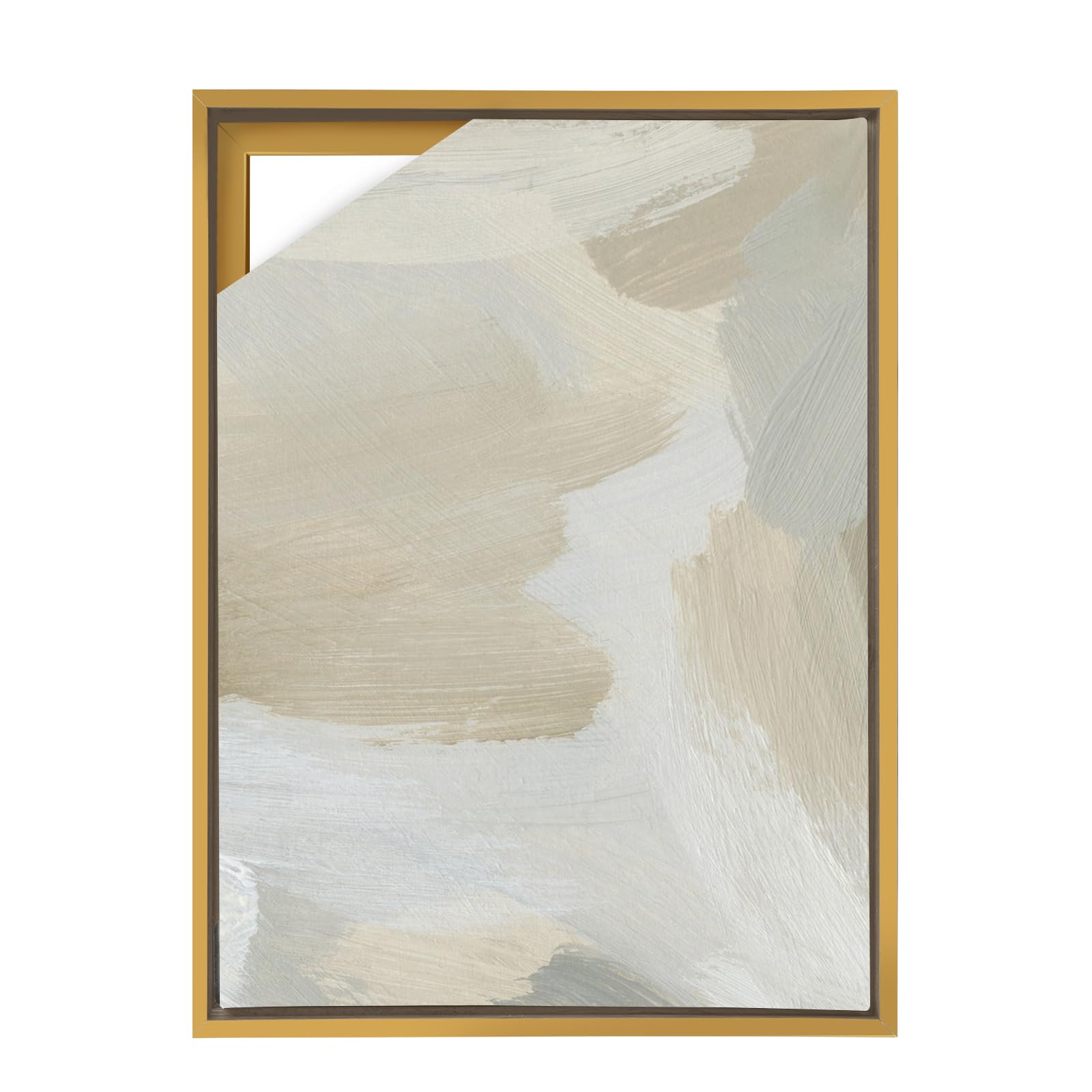 Floater Frame 30x40cm, Depth Effect MDF Picture Frame for Paints, Photo, Pre-drilled Holes DIY Canvas Frames Set for Gallery, Bedroom (Gold, 30x40cm) — image 1