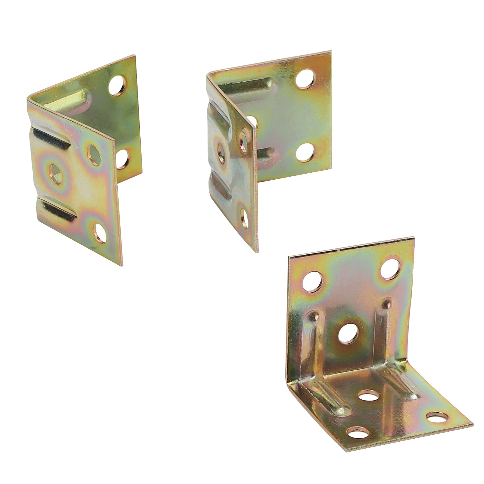 Staffe Angolari In Acciaio Inox - 30 Pezzi Con Viti - Per Mobili, Scaffali, Armadi - 3 Misure Diverse