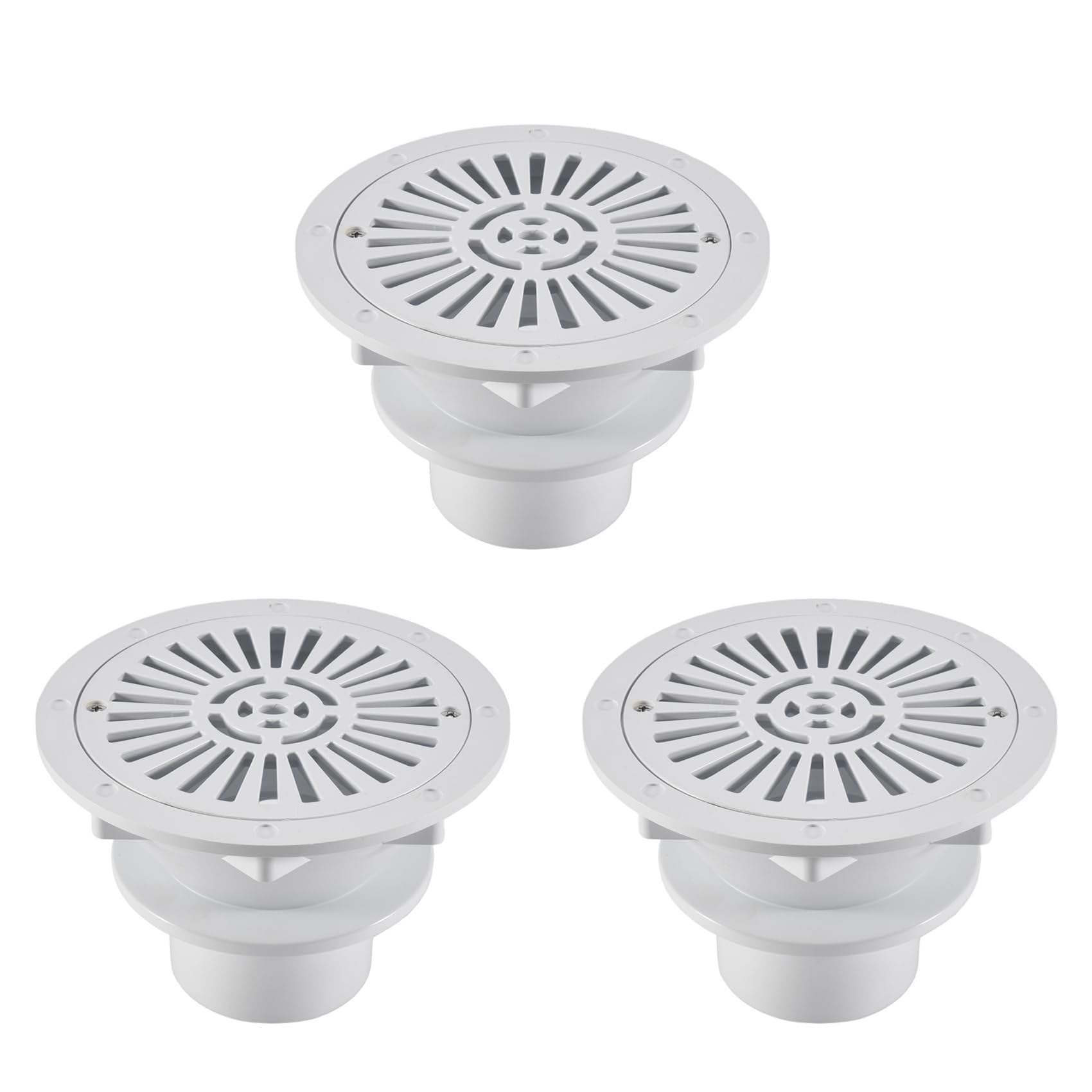 Jnchdghwa 3X Swimming Pool Main Drain Cover, ABS Swimming Pool Main Drain Floor Drain 2in Water Inlet Draining