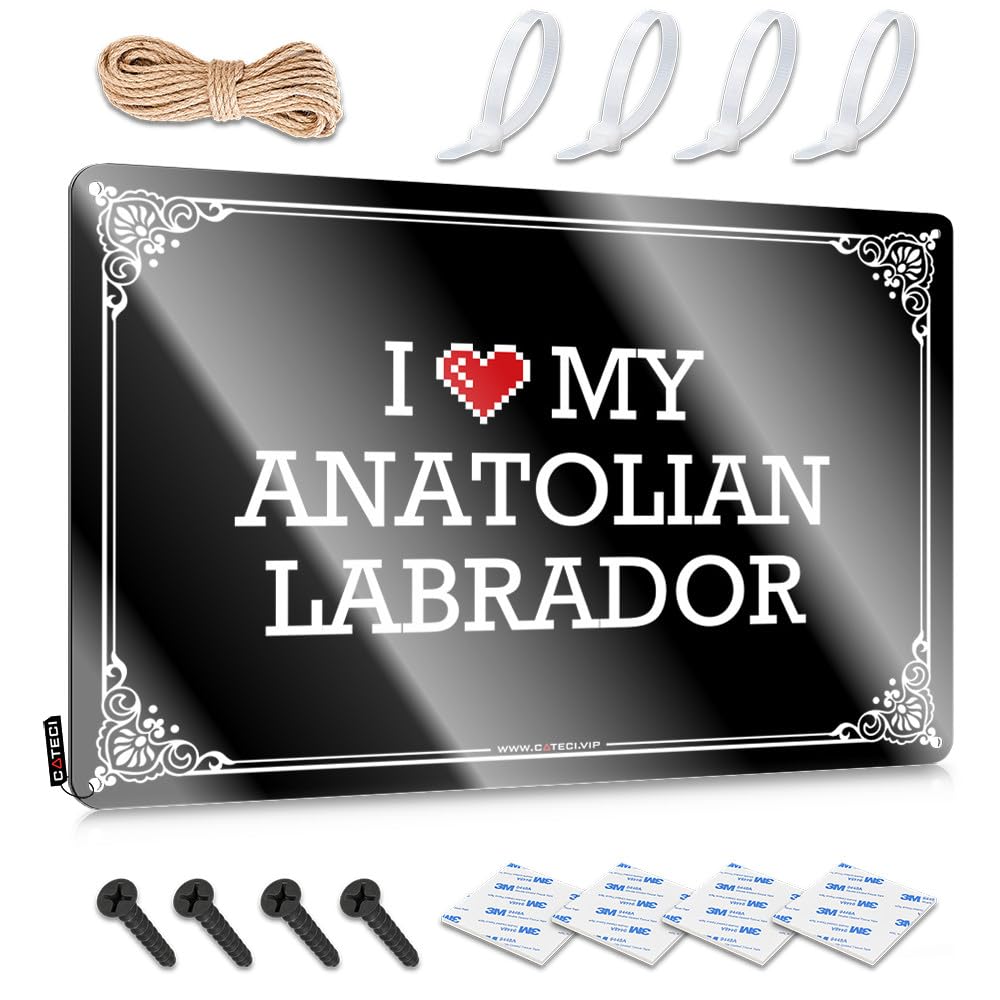 Fzfn Colour Amazing Decor, Plain Accessories I Love My Anatolian Labrador | Farmhouse Deck Decor(30X40cm)