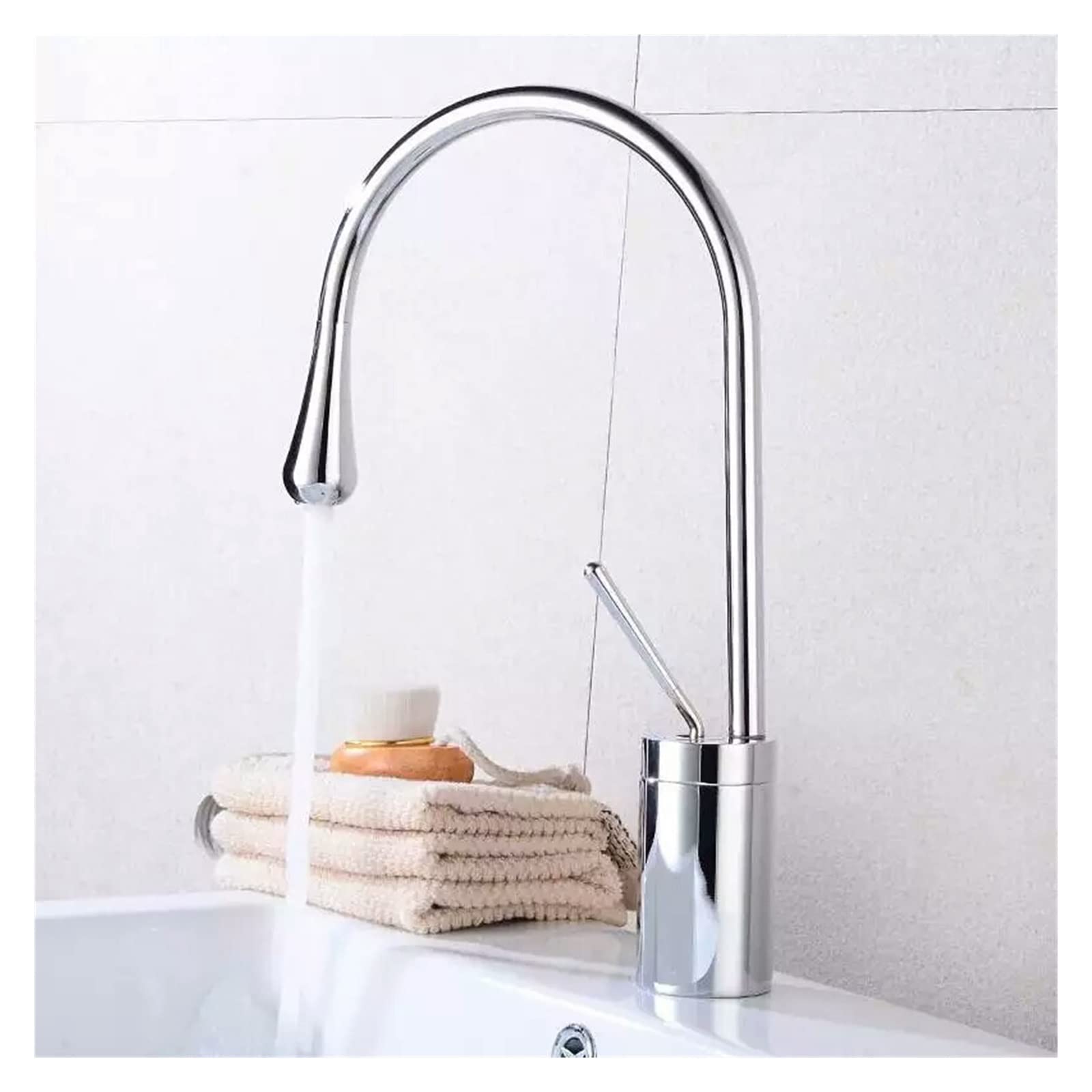 Mitigeur lavabo 360 eau chaude froide laiton évier cuisine salle de bains mitigeur Short-04