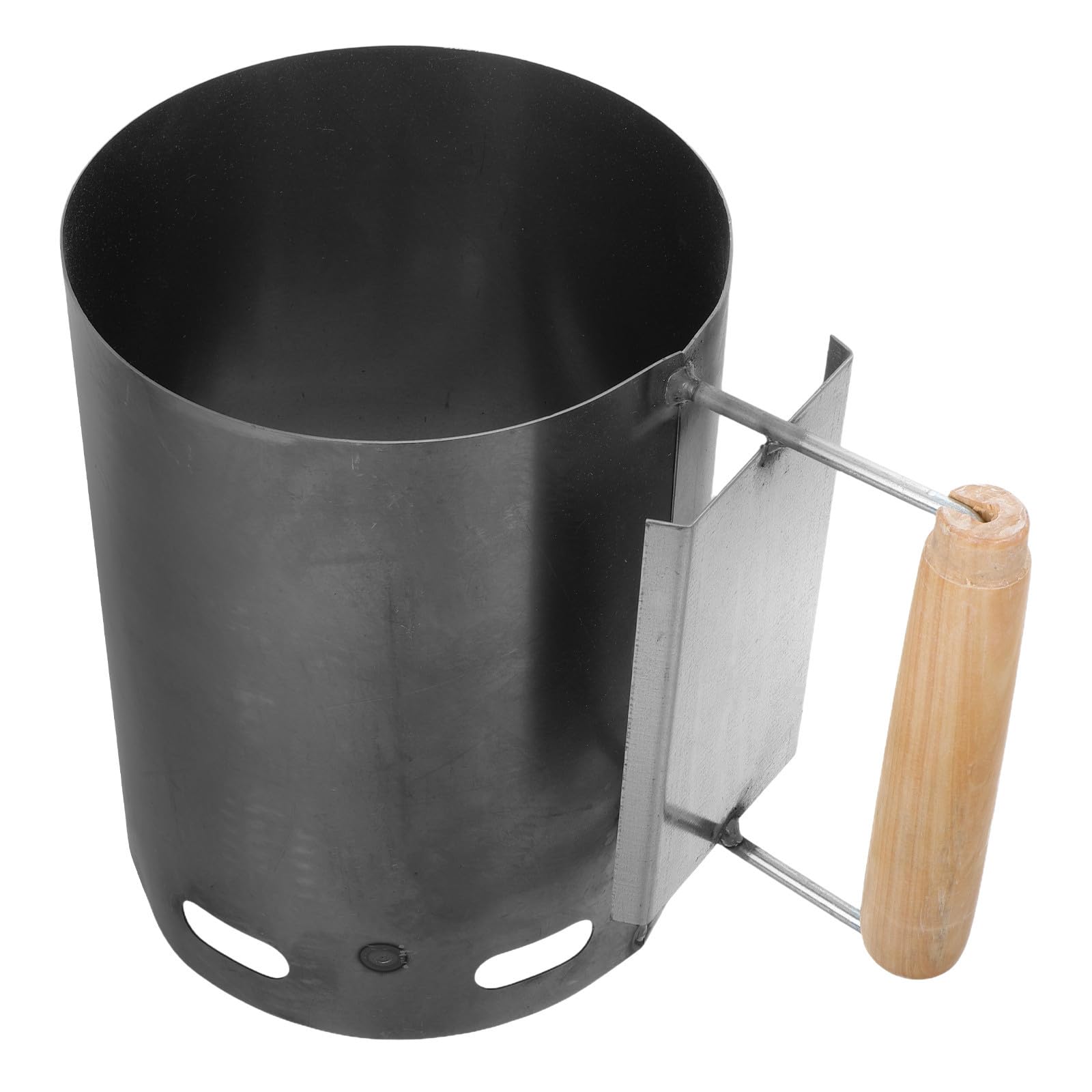 Grillkohle Anzündkamin Weiß aus Eisen für Effiziente Zündung | Outdoor Aktivitäten und Camping, Leicht zu Tragen, Kaminzubehör für Feuerschalen