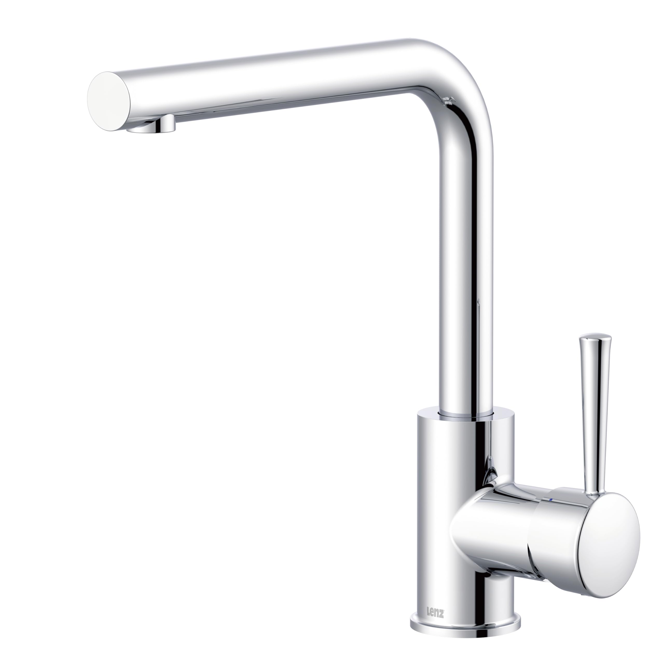 Lenz 46031102 Grifo para Fregadero, Cromo | 46031102 - Grifo mezclador para fregadero (forma de L, superficie de fácil cuidado, cartucho cerámico)