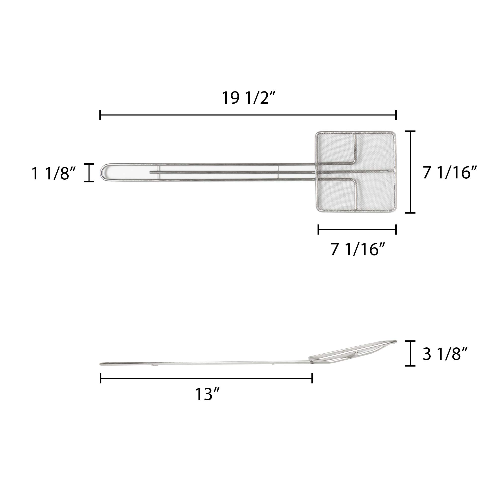 Thunder Group Square Wire Skimmer, 7-Inch