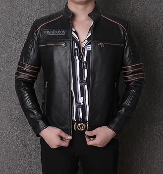 【squidsandwich83 】 LAYER-0 レザー JKT Amazon.co.jp: [ジャケット] snow02どくろ頭画像革コート男性