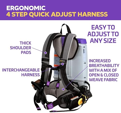 Miniatura 2 de ProTeam GoFit 107849 - Aspiradora de mochila comercial de 6 cuartos de galón con kit de herramientas de restaurante, 107849 (reemplazo ProVac FS6)