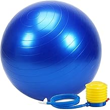 GHANU Gym Ball for Exercise Anti Burst Exercise Ball with Foot Pump for Workout Yoga Ball for Women and Men Swiss Ball for Balance Stability Training Fitness Ball (LL(68-75) CM)