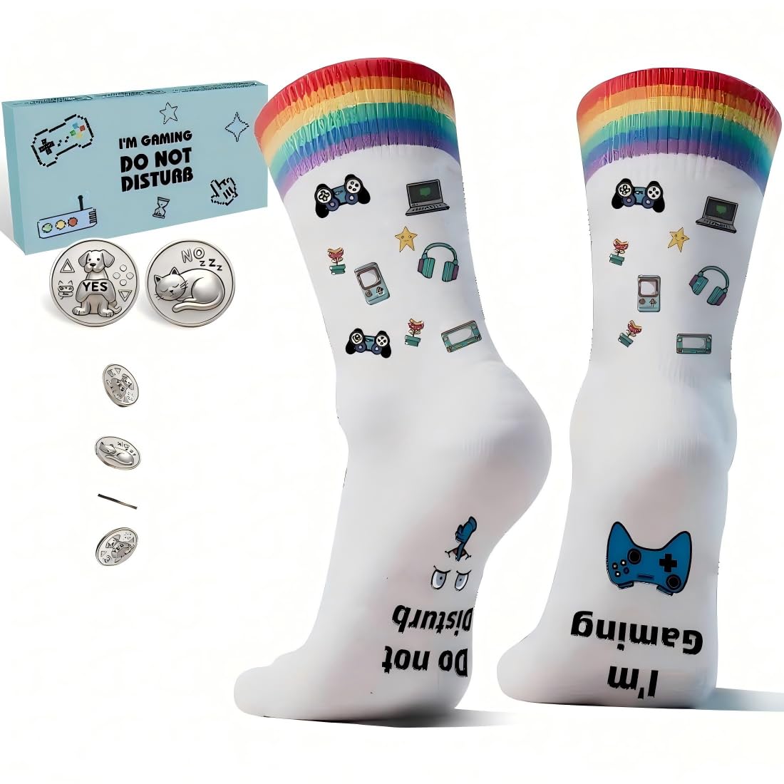 Funny Gifts for Men Novelty Socks: Gaming Socks for Teenage Boys Funny Christmas Gifts Gamer Stocking Fillers For Teenage Boys Christmas Stocking Fillers Gift Ideas For Men Birthday