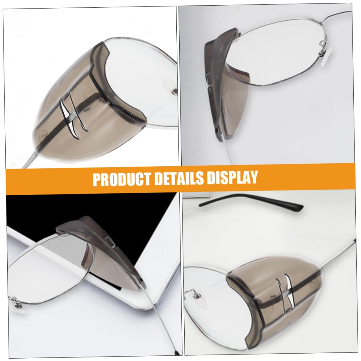 NOLITOY 20pares Laterales Para Gafas Escudos Flexibles Antiviento y Antisalpicaduras Protección Para Lentes Fácil Instalación y Durabilidad