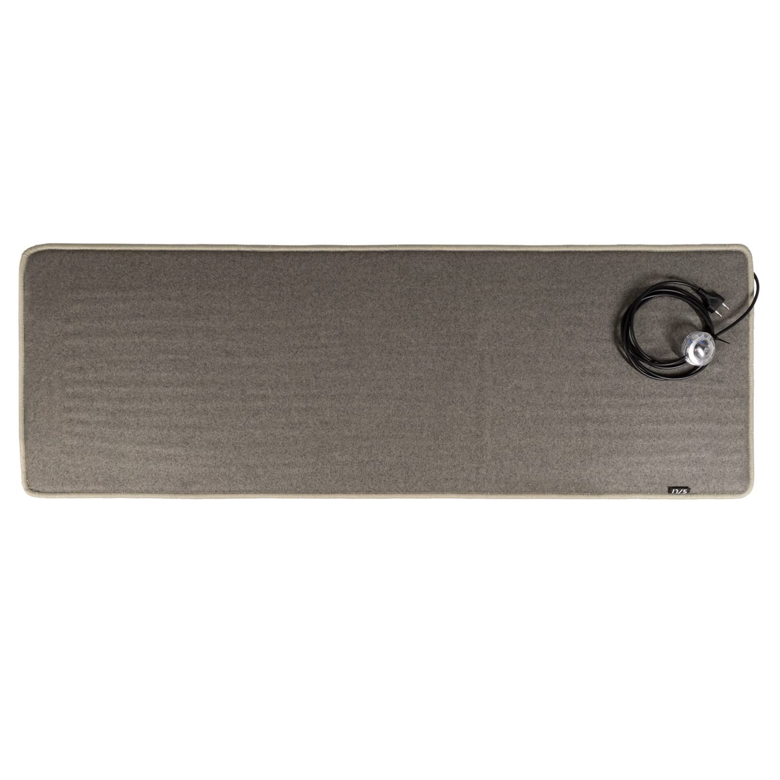 Mi-Heat Alfombra Térmica Eléctrica 50x140 cm – Calienta Pies de Bajo Consumo para Oficina y Hogar – Esterilla Calefactora Grande, Antideslizante, Color Camel/Beige