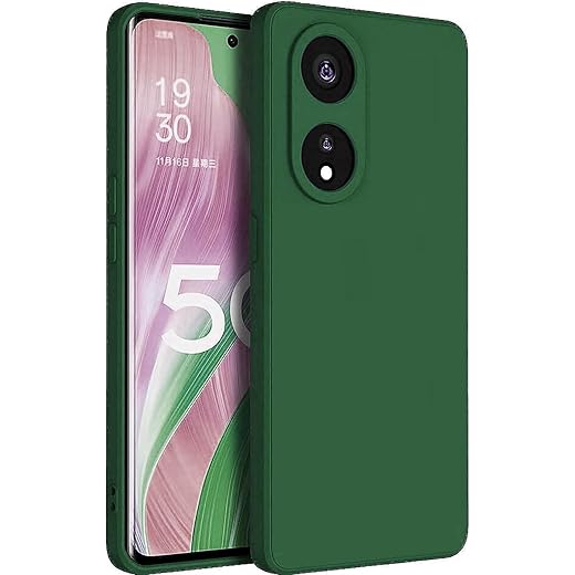 Oppo A98 جراب حماية خلفي من جل السيليكون الناعم والمطاط مضاد للصدمات بلمسة نهائية غير لامعة وبطانة داخلية القماش مع للكاميرا لموبايل اوبو شبكة الجيل الخامس 5G اسود