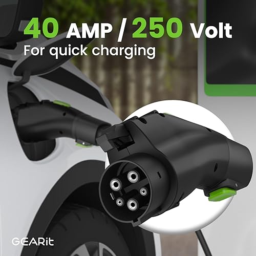 Miniatura 5 de GEARit Adaptador J1772 a Tesla para cargadores EV de nivel 1 y 2, carga rápida de 60 amperios250 voltios, clasificación IP65