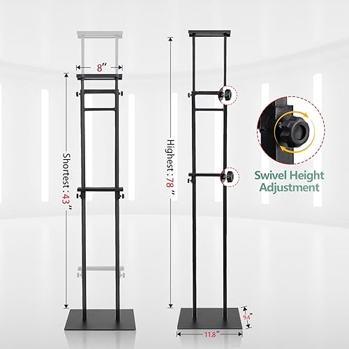 Miniatura 2 de Soportes para pósteres, soporte para tablero de póster, soporte de letrero de doble cara, soporte ajustable y resistente para letreros de piso para