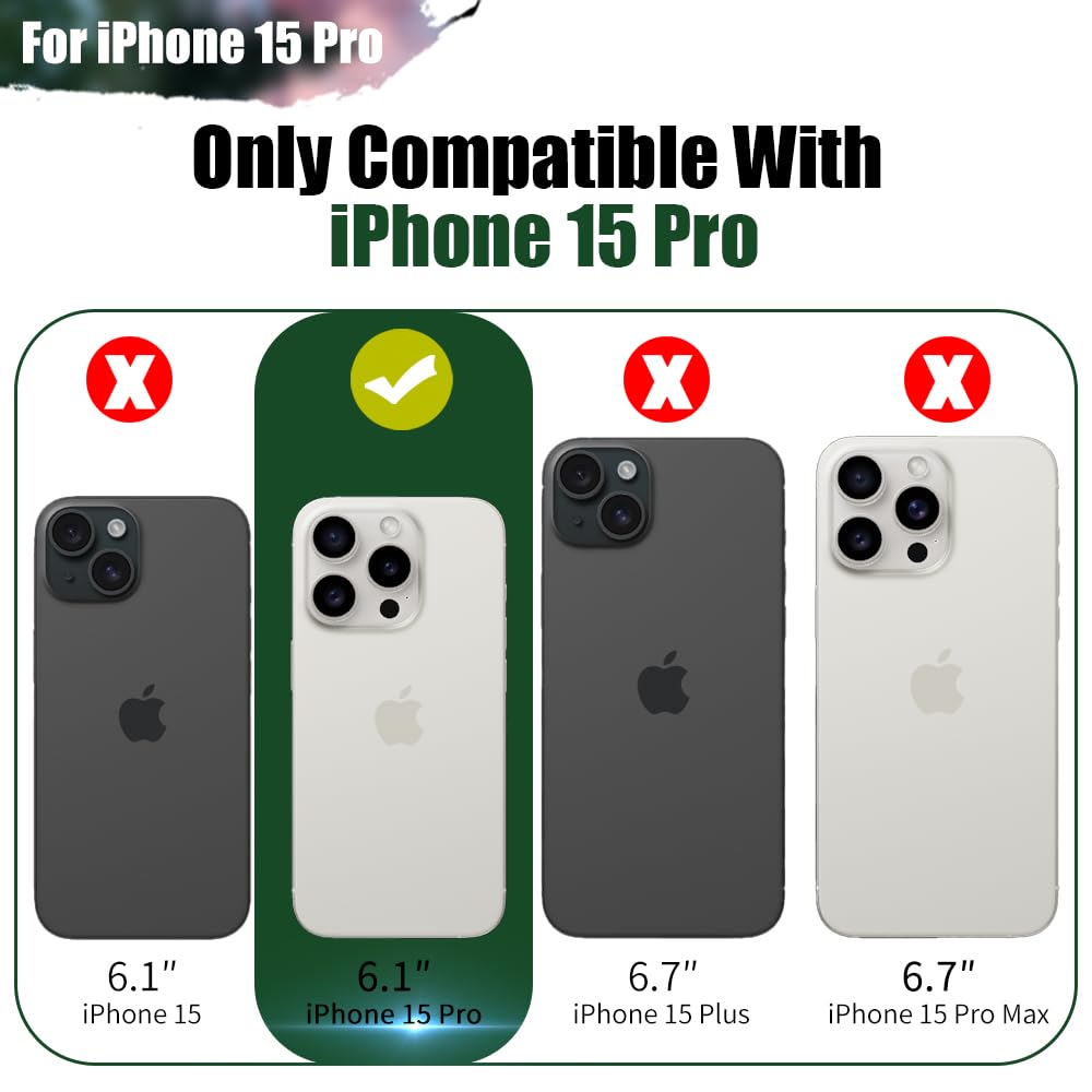 Sitong Battery Case for iPhone 15 Pro, 5000mAh Rechargeable Extended Battery Charging/Charger Case, Add 100% Extra Juice (6.1 inch) Black