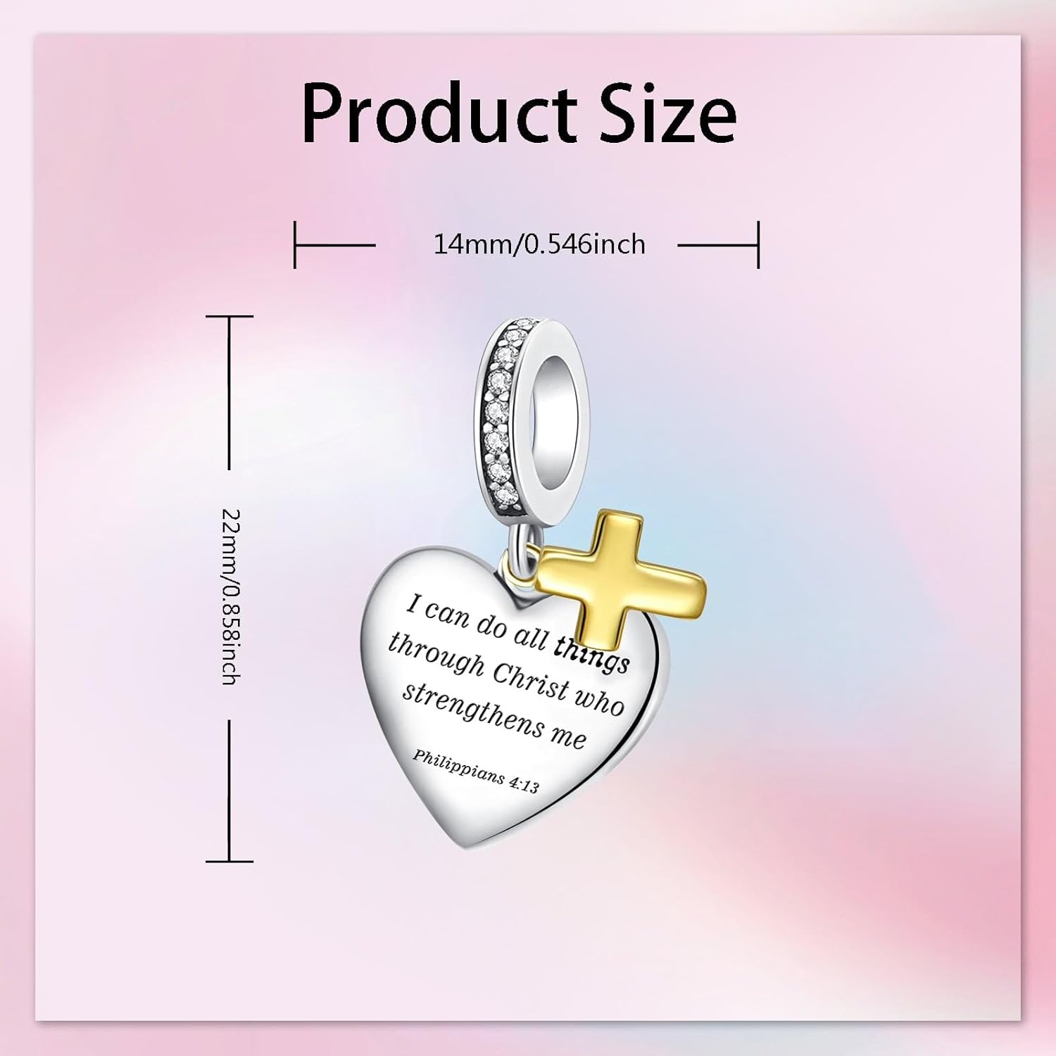 Birthday Fashion Love Heart Dangle Charm 925 Sterling Silver Charms fits Bracelets and Necklace Pendant Bead Charms Jewelry Present for Women Family Friends - Image 6