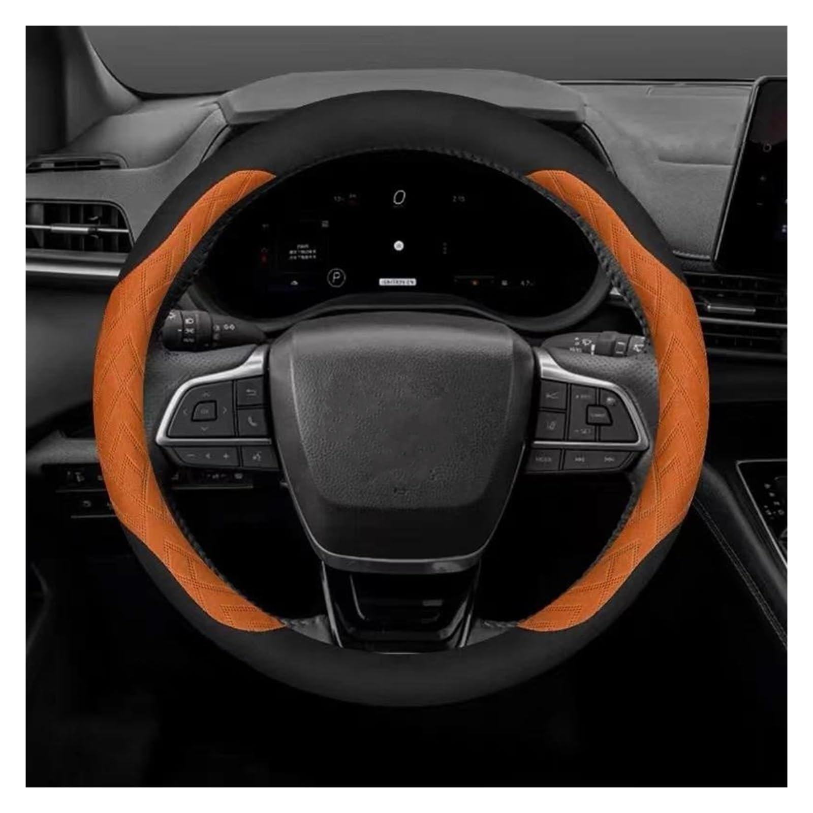 Coprimanubrio Auto Coprivolante In Pelle Di Daino Per Auto Per Toyota Per Land Per Cruiser Per Prius Per Harrier Bz3 Bz4 Accessori Copri Volante