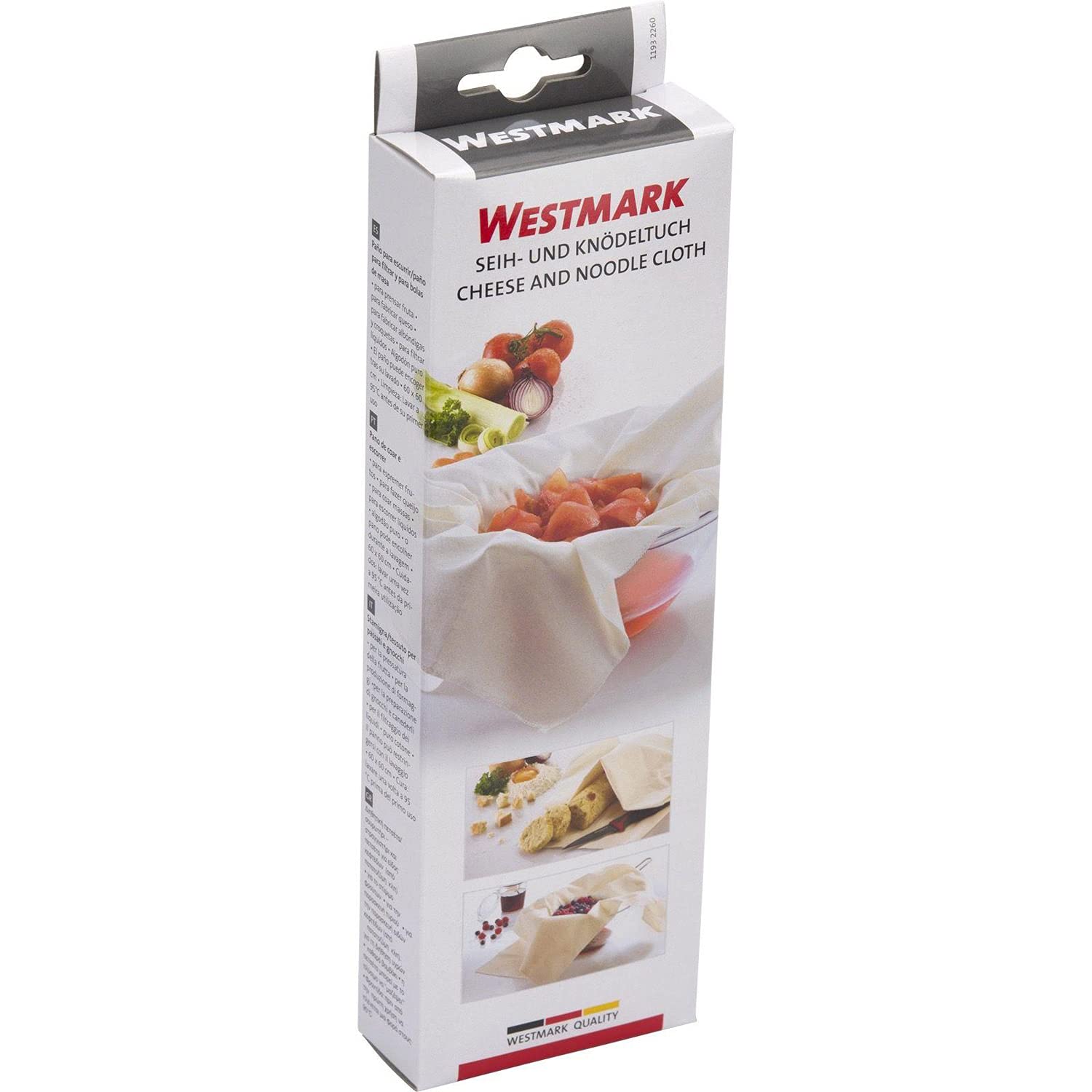 Westmark Chusta serowarska, Bawełna, 60 x 60 cm, biała, 11932260