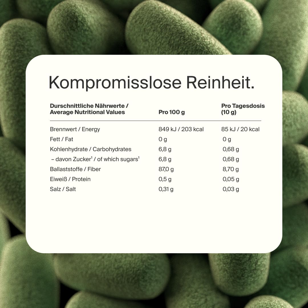PHGG Ballaststoff Pulver 300 g – 8,7 g Ballaststoffe pro Portion | leich löslich, gut verträglich | Low FODMAP | Vegan & glutenfrei | Biomfiber Sunfiber partially hydrolyzed guar gum