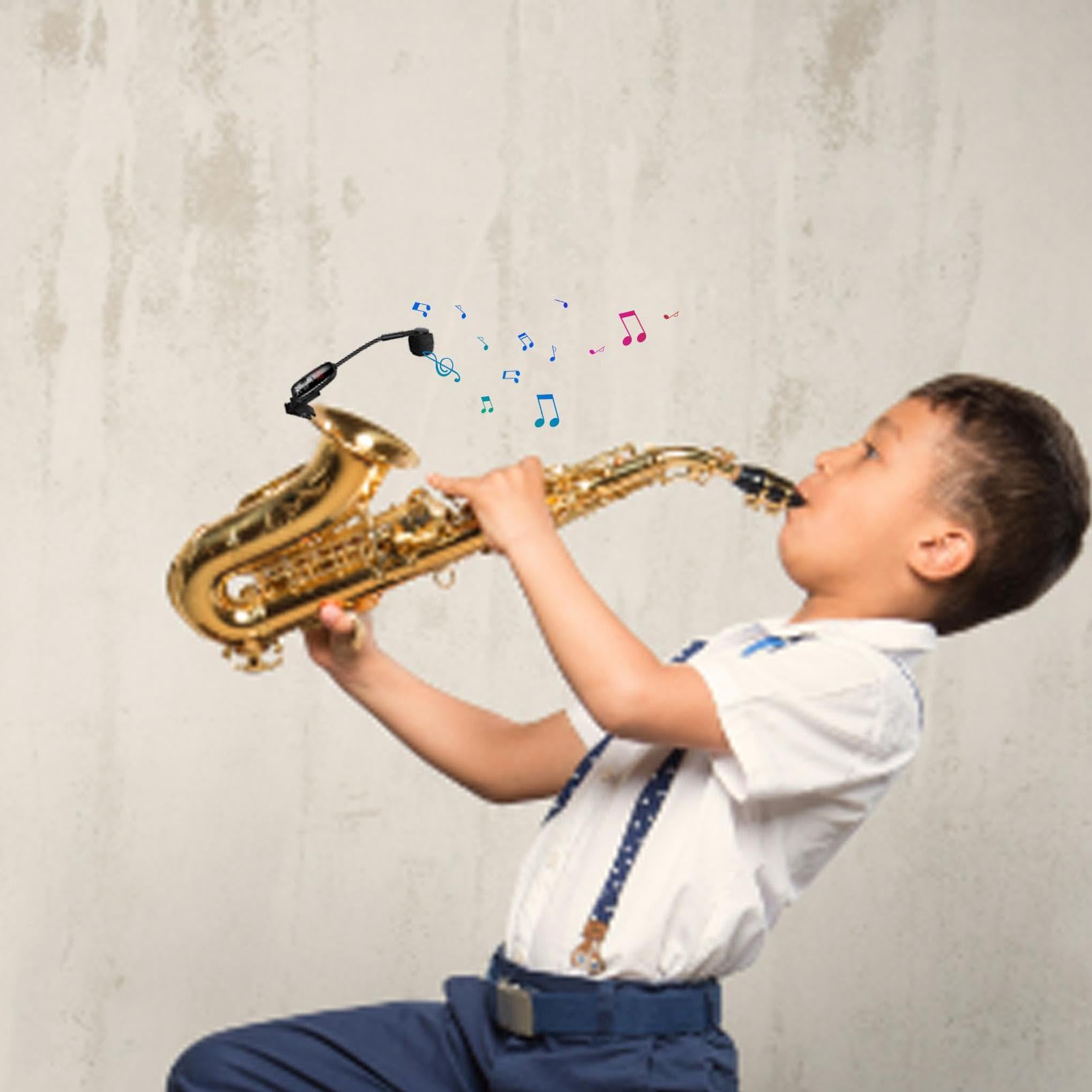 Micrófono Para Saxofón Herramienta de de Captación | Micrófono Inalámbrico De Saxofón Con Clip Y Alcance De Hasta 48 Metros Para Guitarra Acústica Piano Flauta