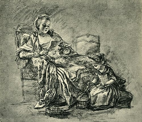 Toile Jean Baptiste Simeon Chardin La lettre douceur d'antan