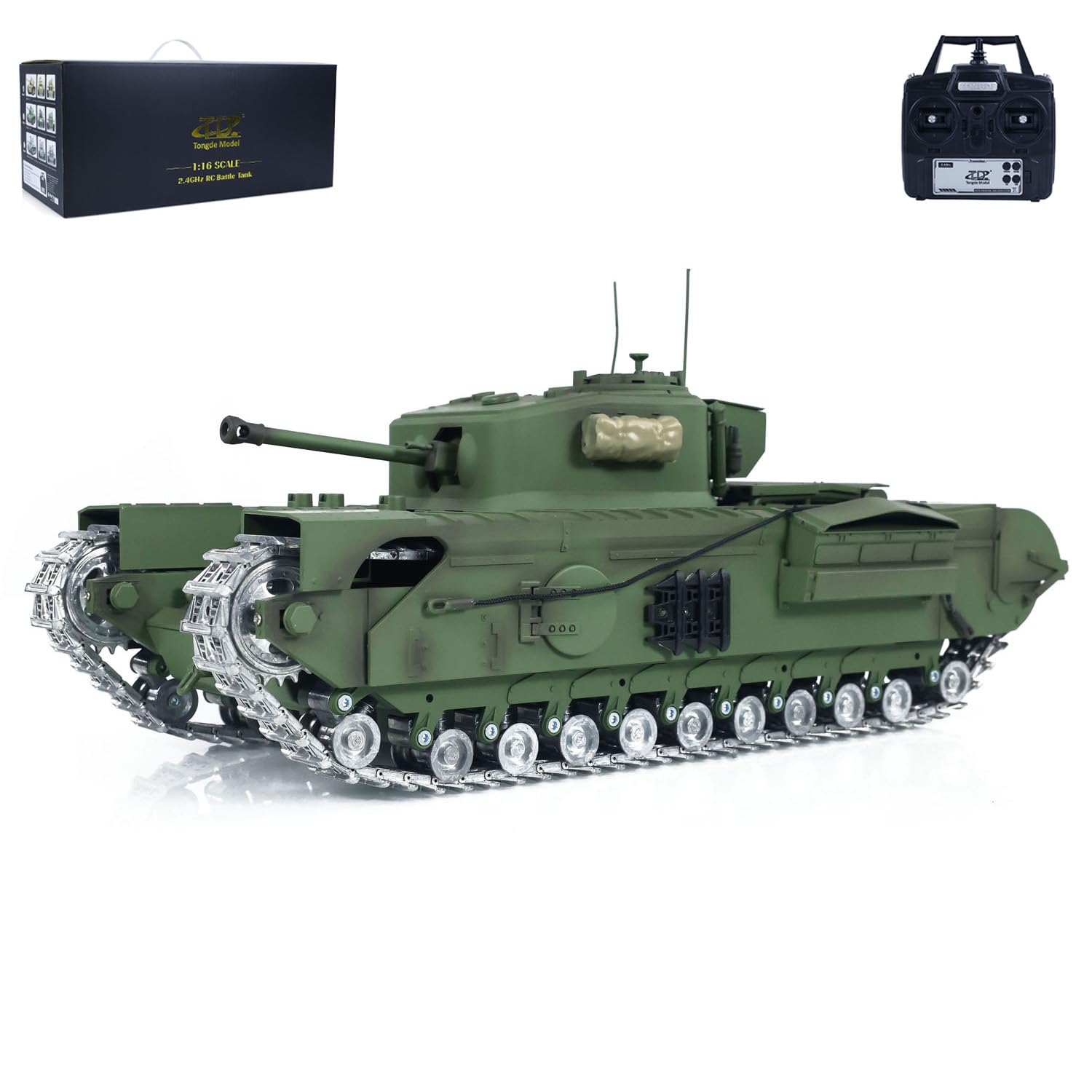 Carro Armato RC Leopard 2A7 Scala 1:16 TOUCAN | Cingoli Metallici Con Fumo E Suono | Modello Da Collezione - 2