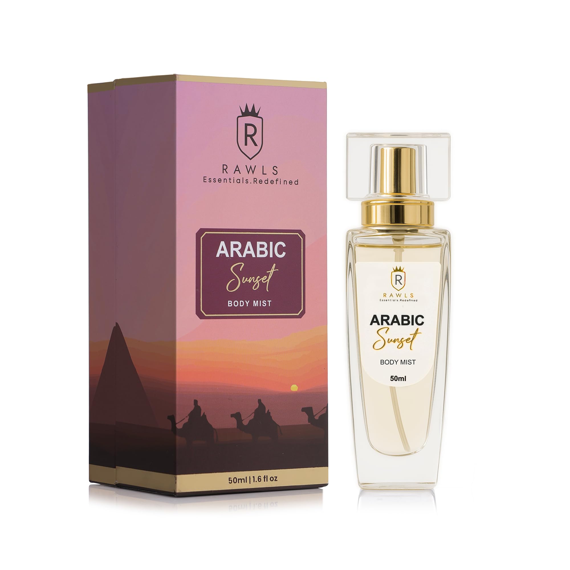 Rawls Arabic Body Mist for Women – Long-Lasting Oriental Fragrance Mist with Jasmine & Sandalwood – Perfume Spray for Daily Freshness – 50ml