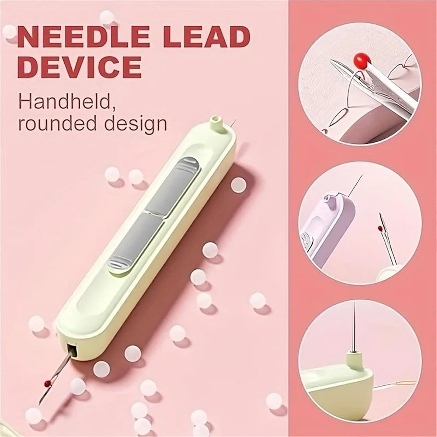 Seam Rippers 2 in 1 Needle Threader and Multifunctional Sewing Thread Remover Tool for Cross Stitch Crafting(Green)