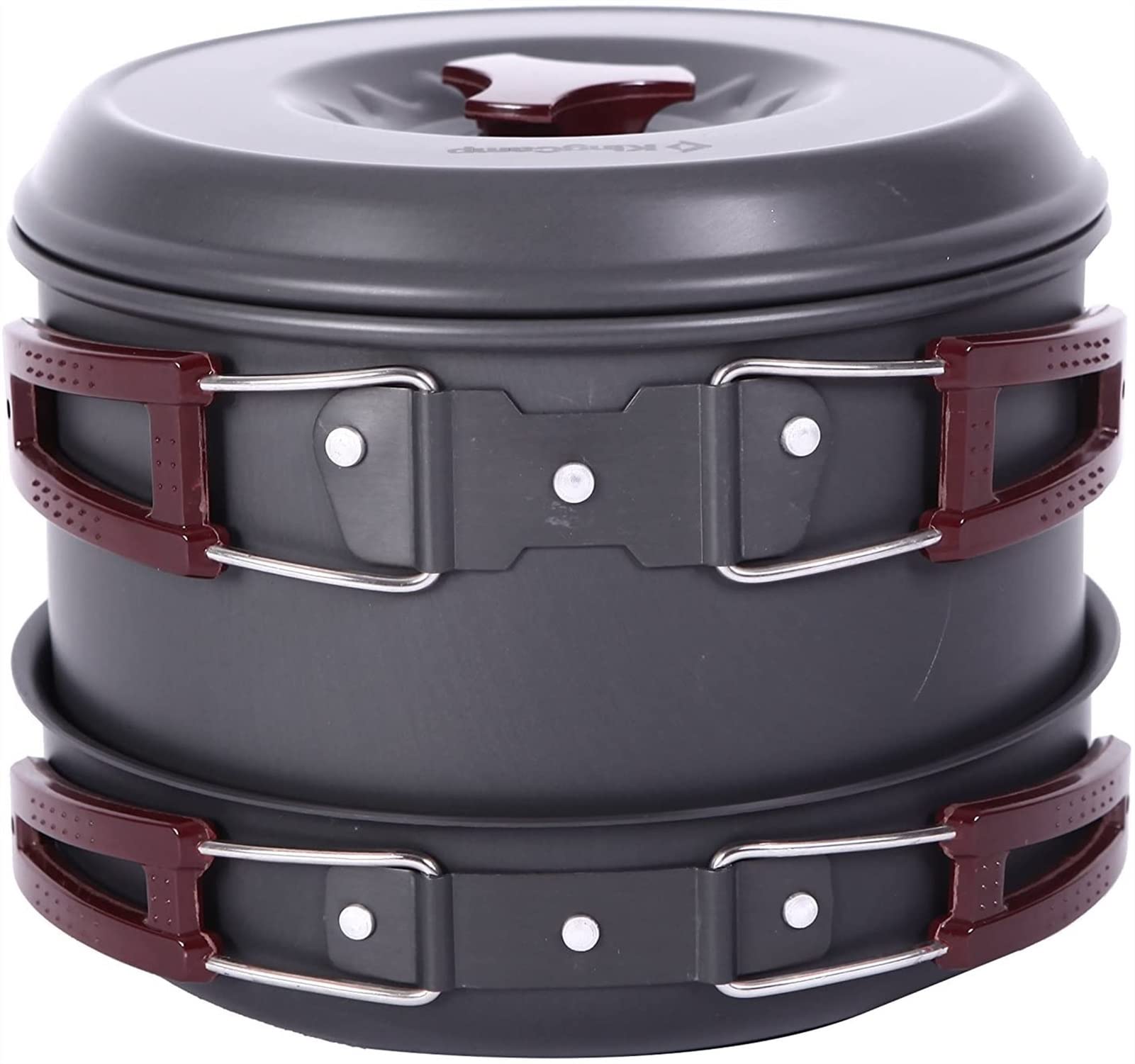 XMING Pentole Pieghevoli Pentole da Campeggio Set Leggero in Alluminio Eco-Friendly Fornello Set for Campeggio All'aperto Picnic Escursionismo Trekking Backpacking
