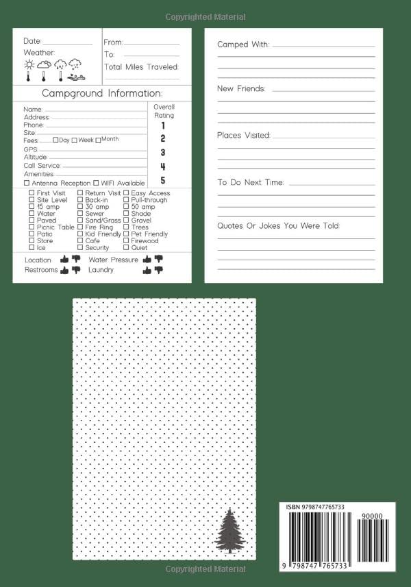 Husband And Wife Camping Partners For Life: Camping Journal For Couples, Logbook With Prompts To Write In Campsite Informations And Travel Memories And Adventures image 3