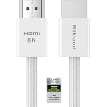 Silkland Certified HDMI 2.1 Cable Compatible with PS5 and Xbox Series X/S, 6.6FT Braided, Minimalist Design, 4K@120Hz 8K@60Hz, 48Gbps Ultra High Speed HDMI Cable, DTSX,HDR for TV/Macbook Pro/Mac Mini