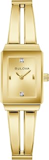 Bulova Ladies' 2 Hand Diamond Quadra 18.5mm Stainless Steel 97P186