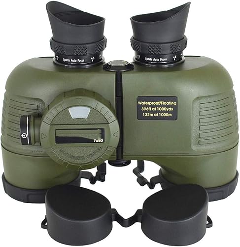LMMDDP Prismáticos 7X50 Marine Brújula Ocular Telémetro Auto Profesional Telescopio Impermeable Nitrógeno Alto