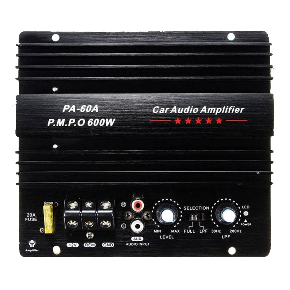 Amplificatore di Potenza Audio per Auto 12V 600W Boord Lossless Subwoofer Sostituzione Audio per Auto Canale Mono Ad Alta Potenza